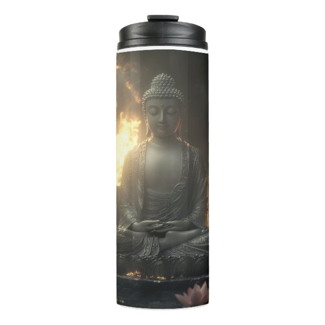 GARRAFA TÉRMICA  ZEN - BUDISMO - MEDITAÇÃO (Frente)