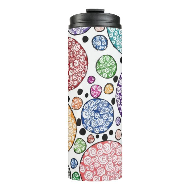 Garrafa Térmica Zentangle circles pattern (Frente)