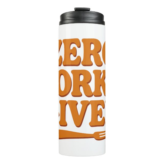 Garrafa Térmica Zero Forks Given Funny Retro Travel Mug (Frente)