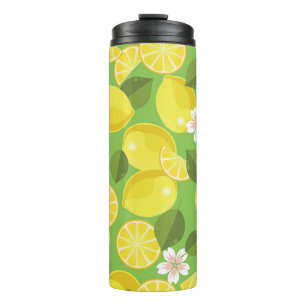Garrafa Térmica Zesty Lemon: Citrus Pattern Delight