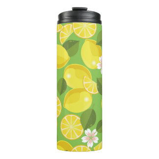 Garrafa Térmica Zesty Lemon: Citrus Pattern Delight