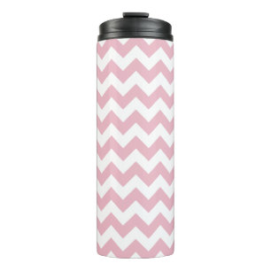 Garrafa Térmica Zigzag Rosa, Chevron Rosa, Padrão Geométrico