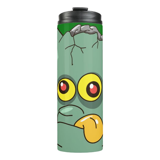 Garrafa Térmica Zumbi Bobo no Cemitério (Frente)