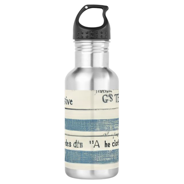 Garrafa Termos metálicos com oceano (Frente)