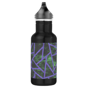 Garrafa Teste padrão de mosaico violeta e verde