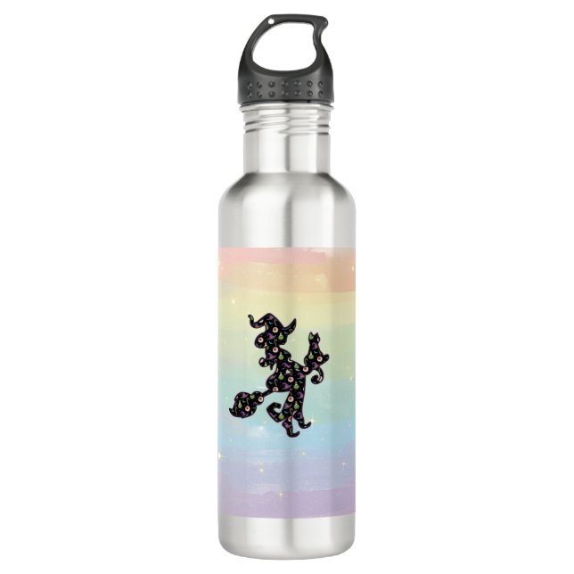 Garrafa Testemunha E Gato, Humor De Halloween (Frente)