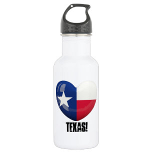 Garrafa Texto de Bandeira do Texas