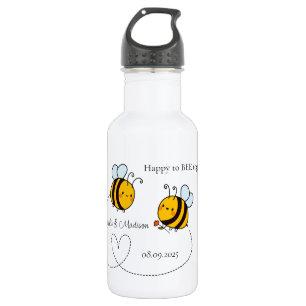 Garrafa Texto Personalizado Abelhas Felizes