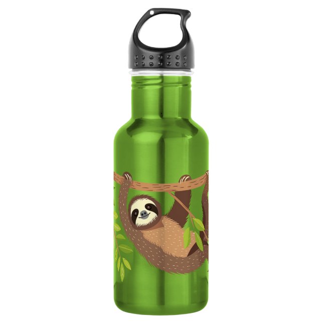 Garrafa Texto Personalizado Sloth Fofo (Frente)