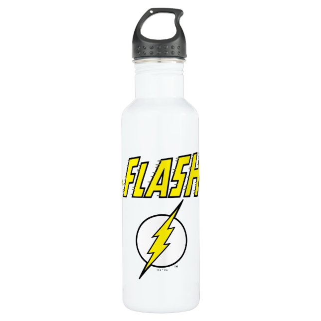Garrafa The Flash Name & Lightning Bolt Logo (Frente)