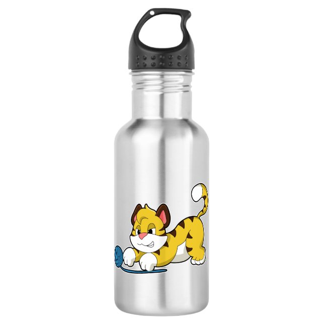 Garrafa Tigre com bola de fio Woll (Frente)