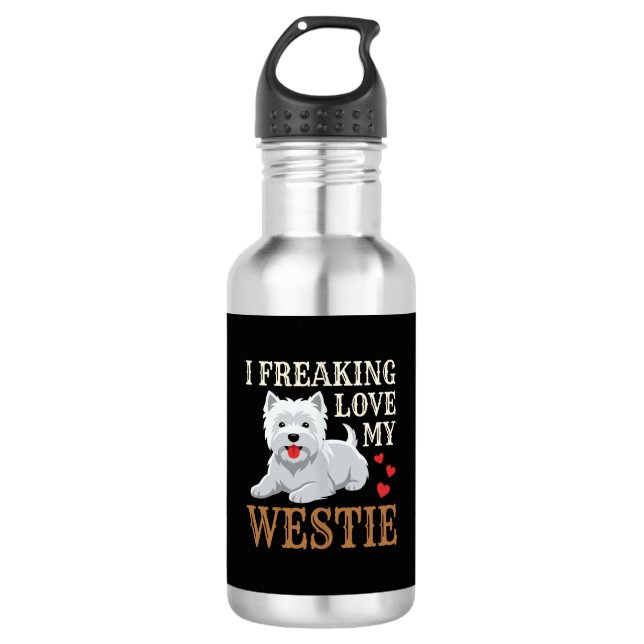 Garrafa Tipografia de Amor ao Cão Westie (Frente)