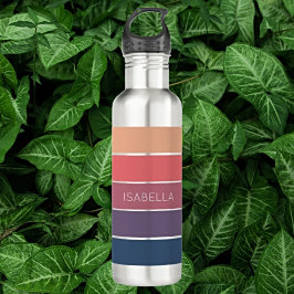 Garrafa Tiras estéticas, cor-de-rosa e azul-sereno