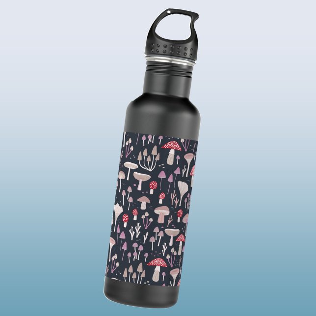 Garrafa Toadstool Fungi (Mushroom toadstool pattern water bottle)
