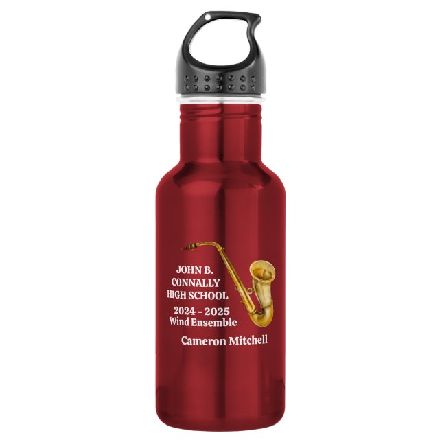 Garrafa Toca Saxofone Personalizado Banda (Frente)