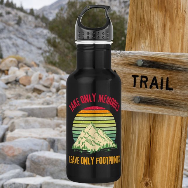 Garrafa Tome Apenas Memórias Deixar Apenas Pegadas De Pé (Criador carregado)