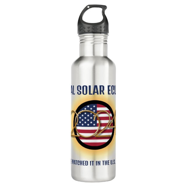 Garrafa TOTAL ECLIPSE SOLAR 2024 Personalizado EUA (Frente)