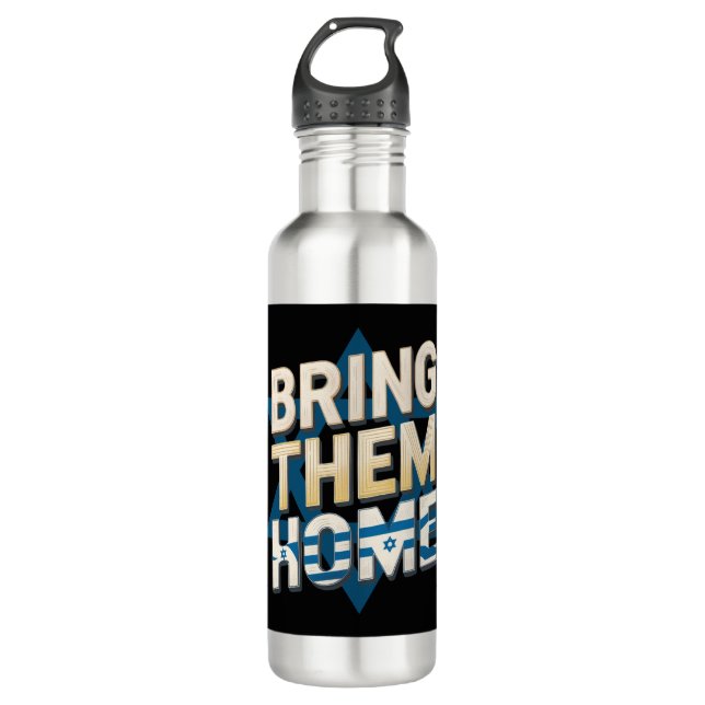 Garrafa Traga-os para casa agora - Unam-se para reféns Isr (Frente)