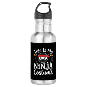 Garrafa Traje de Ninja Engraçado Design de Halloween_1