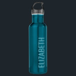 Garrafa Treinador de Gym Reutilizável Personalizado<br><div class="desc">Esse nome personalizado garrafa d'água de aço inoxidável é perfeito para caminhar,  caminhar,  ir à academia ou usar no escritório. Seu nome está em um fazer de fontes simples e moderno,  é fácil de ler!</div>