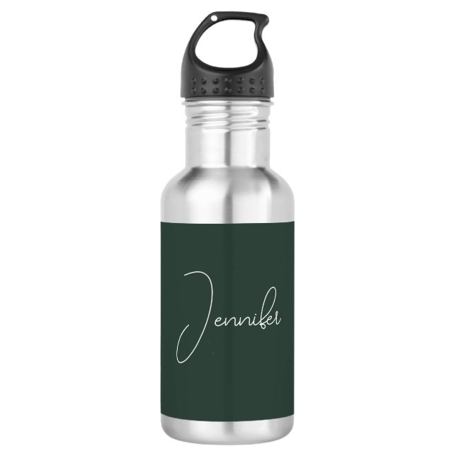 Garrafa Trendy Celtic Grayish Green Modern Add Nome Própri (Frente)