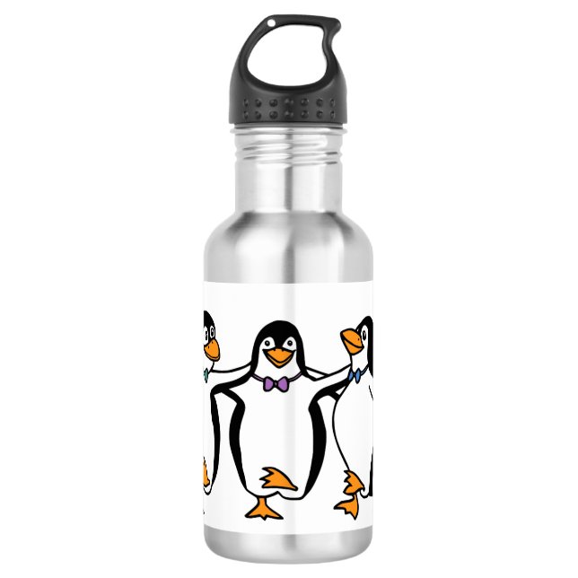 Garrafa Três Pinguins Dançantes (Frente)