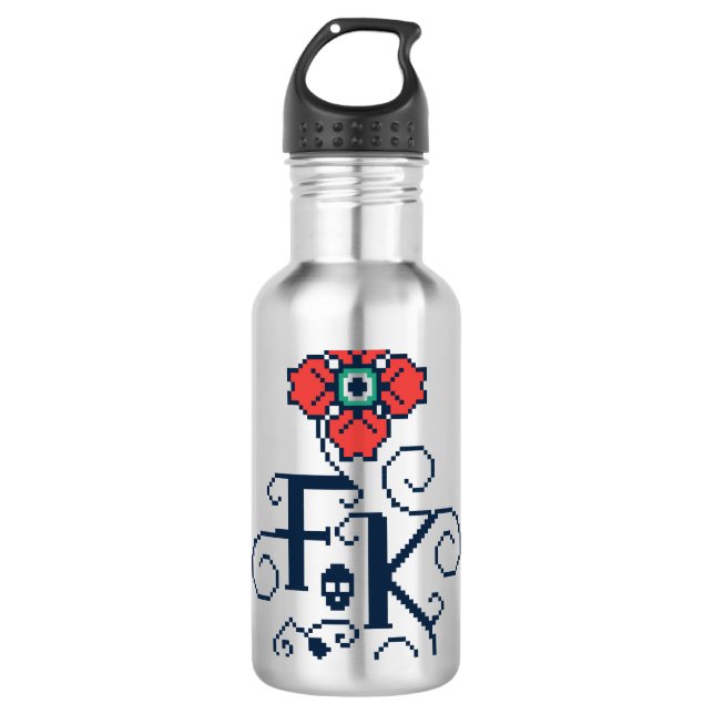 Garrafa Tributo floral de Frida Kahlo | (Frente)