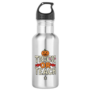Garrafa Trick Or Teach Halloween Professor Vintage Vetor D