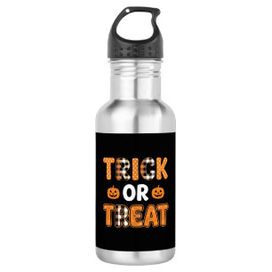 Garrafa Trick or Treat Halloween Abóbora Design Vector_1