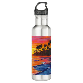 Garrafa Tropical Sunset Stainless Steel Water Bottle