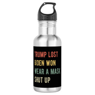 Garrafa Trump Perdeu Biden Won Veste Uma Máscara Cala A Bo