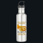 Garrafa Tuba Player High School Band Gold Personalized<br><div class="desc">This modern custom gold high school marching band stainless steel water bottle features the student and band name under the tuba instrument. Customize for symphonic,  wind ensemble,  or concert band members or their director for a great graduation keepsake gift.</div>