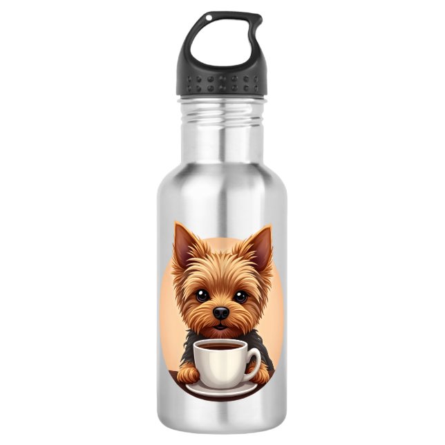 Garrafa Tudo que preciso é café e meu Yorkie (Frente)