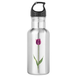 Garrafa Tulipa Roxa Elegante Personalizada