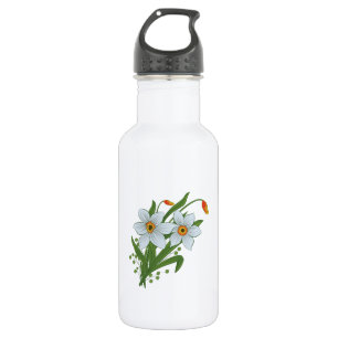 Garrafa Tulipas e Flores de Narcisos