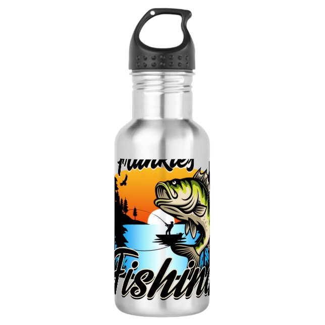 Garrafa Turnê de Pesca Personalizada Truta de Anglas de Pe (Frente)