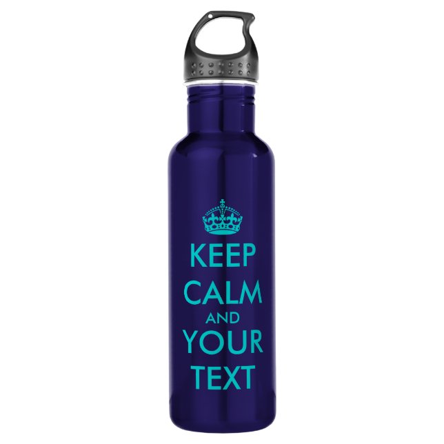 Garrafa Turquesa KeepCalm | Personalizable (Frente)