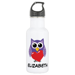 Garrafa Um Amor Coruja   Adicione seu nome