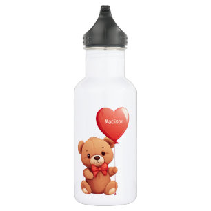 Garrafa Ursinho de Amor de Nome Personalizado