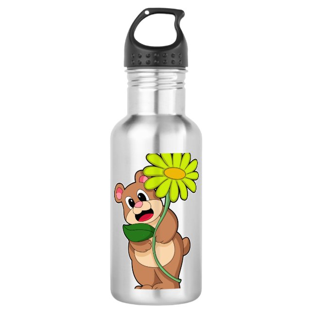 Garrafa Urso com flor amarela (Frente)