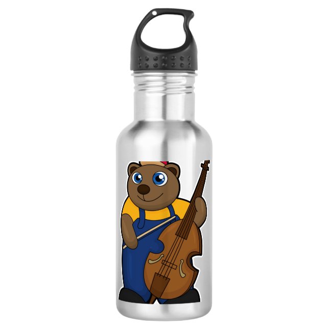Garrafa Urso como Músico com Violão (Frente)