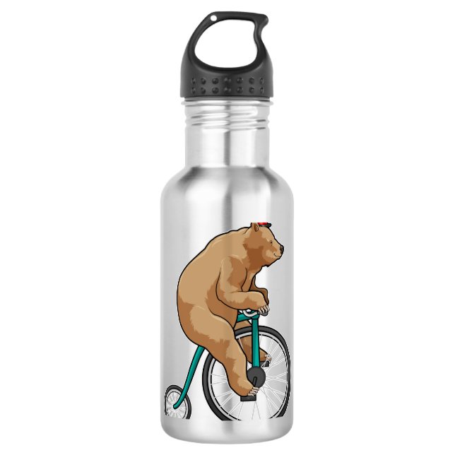 Garrafa Urso em Circo com Bicicleta (Frente)