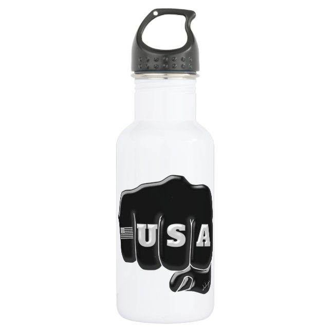 Garrafa USA Fist Bump com bandeira americana (Frente)