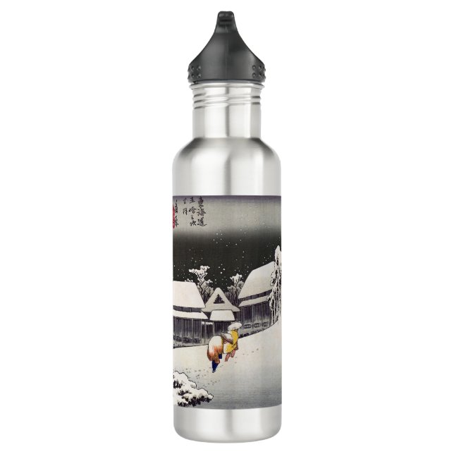 Garrafa Utagawa Hiroshige - Neve à noite em Kanbara (Direita)