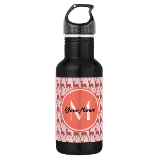 Garrafa Vedante De Salmão Rosa Monograma, Nome Personaliza