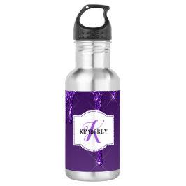 Garrafa Vela do Pilar de Lixo Roxo