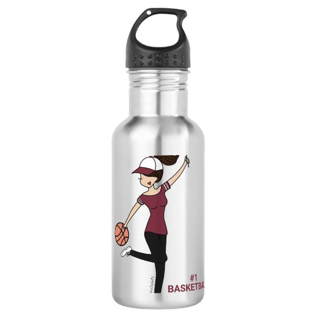 Garrafa Ventilador personalizado de basquete nº 1 (Frente)