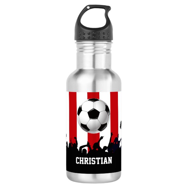 Garrafa Ventiladores e Futebol das faixas vermelhas e bran (Frente)