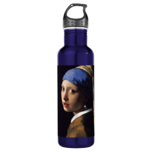 Garrafa Vermeer Girl Pearl Enarrando pintura de arte