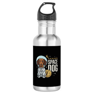 Garrafa Vetor de Astronauta Cachorro Espacial Dachshund